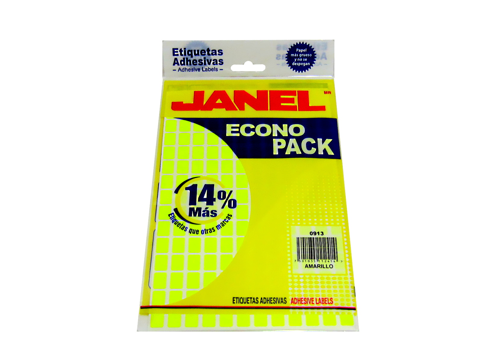 Etiqueta Econo Pack Amarillo X Janel Proveedora De Oficinas