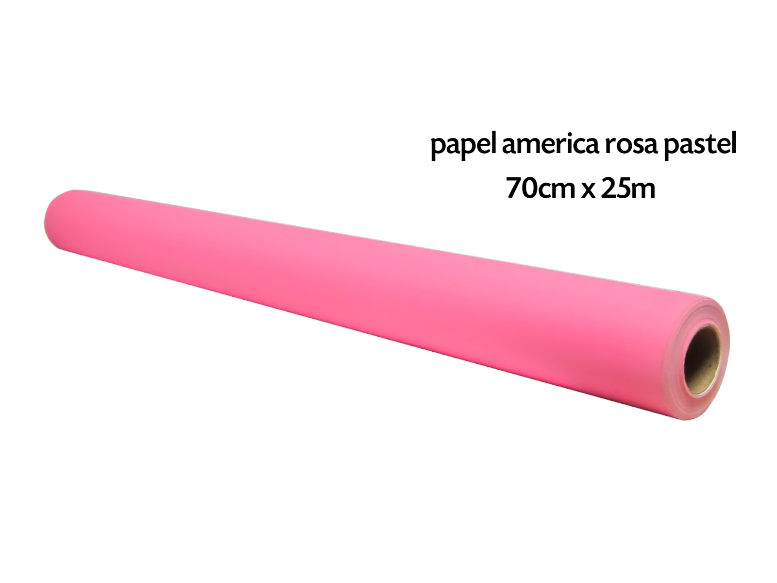 ROLLO PAPEL AMERICA 70X25 MTS ROSA PASTEL                   