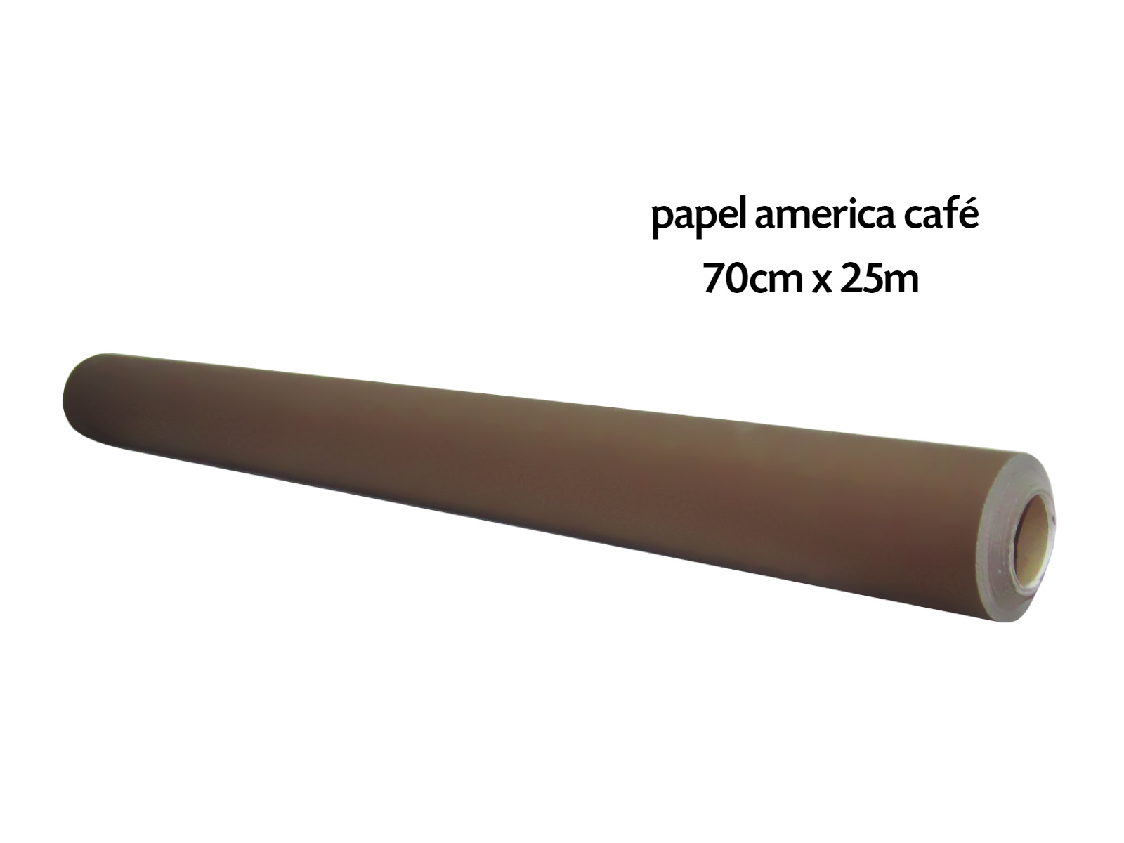 ROLLO PAPEL AMERICA 70X25 MTS CAFE                          