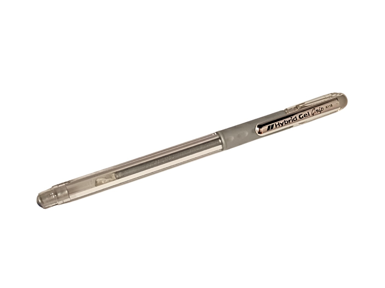 BOLIGRAFO HYBRID GEL GRIP PLATA 0.8MM K118Z PENTEL          