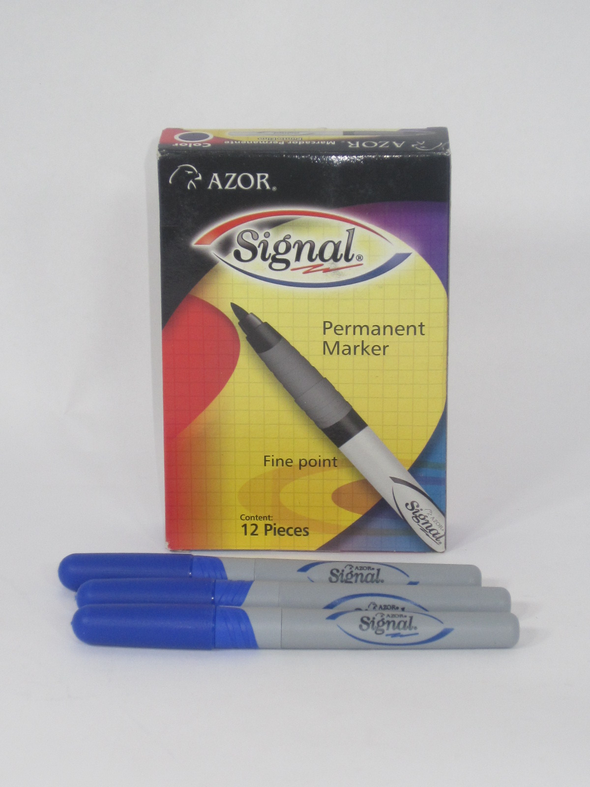 MARCADOR SIGNAL AZULC/12 PUNTO FINO 30003 AZOR              