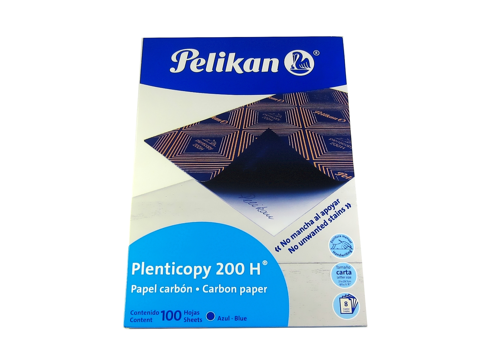 PAPEL CARBON PLENTICOPY 200H CARTA C/100 NO MANCHA PELIKAN  