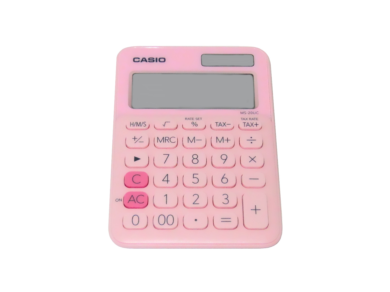 CALCULADORA CASIO MS-20UC-PK-W 12 DIG PK ROSA - Proveedora De Oficinas