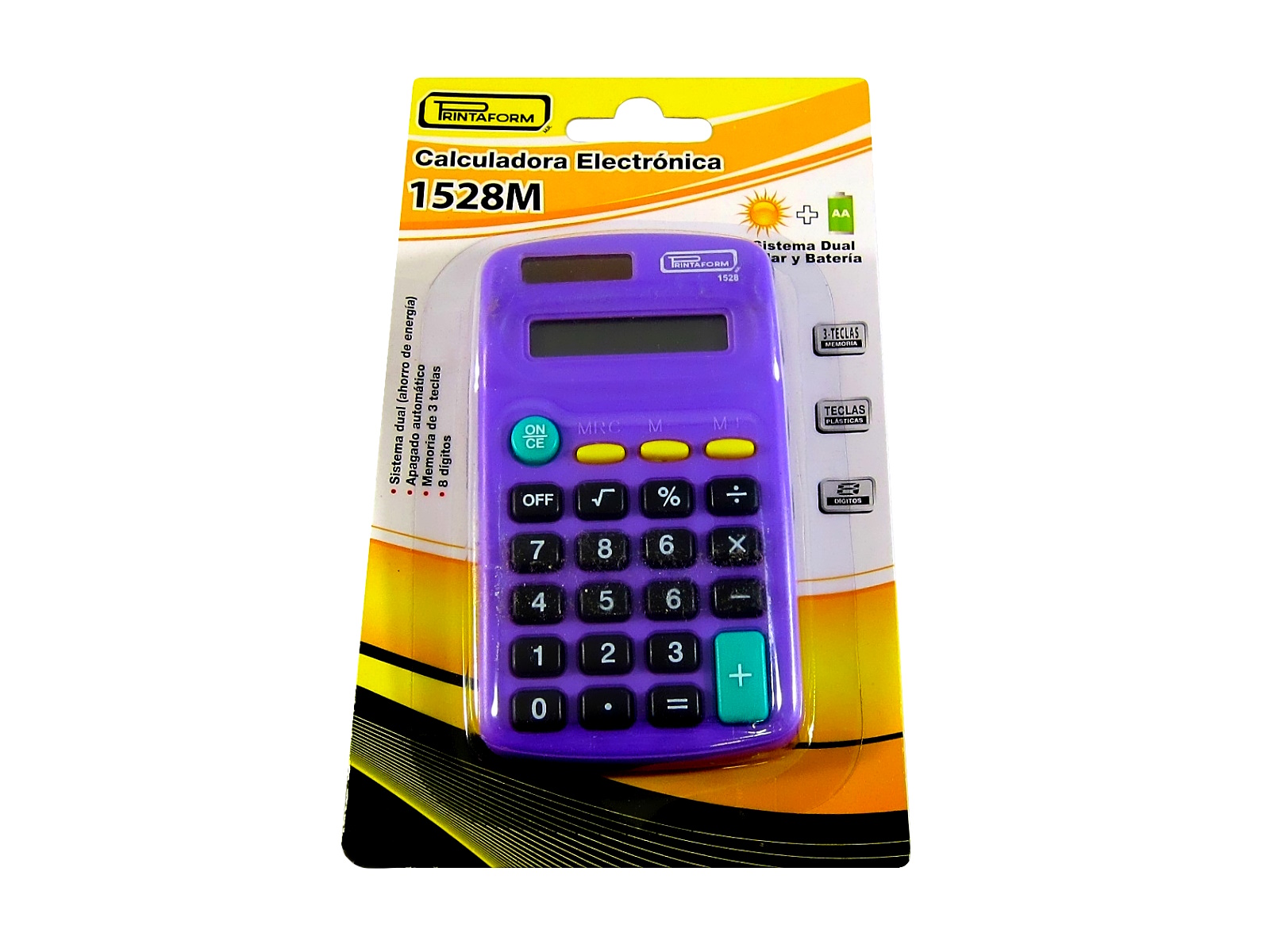 CALCULADORA BASICA 8 DIGITOS 1528M MORADO PRINTAFORM        