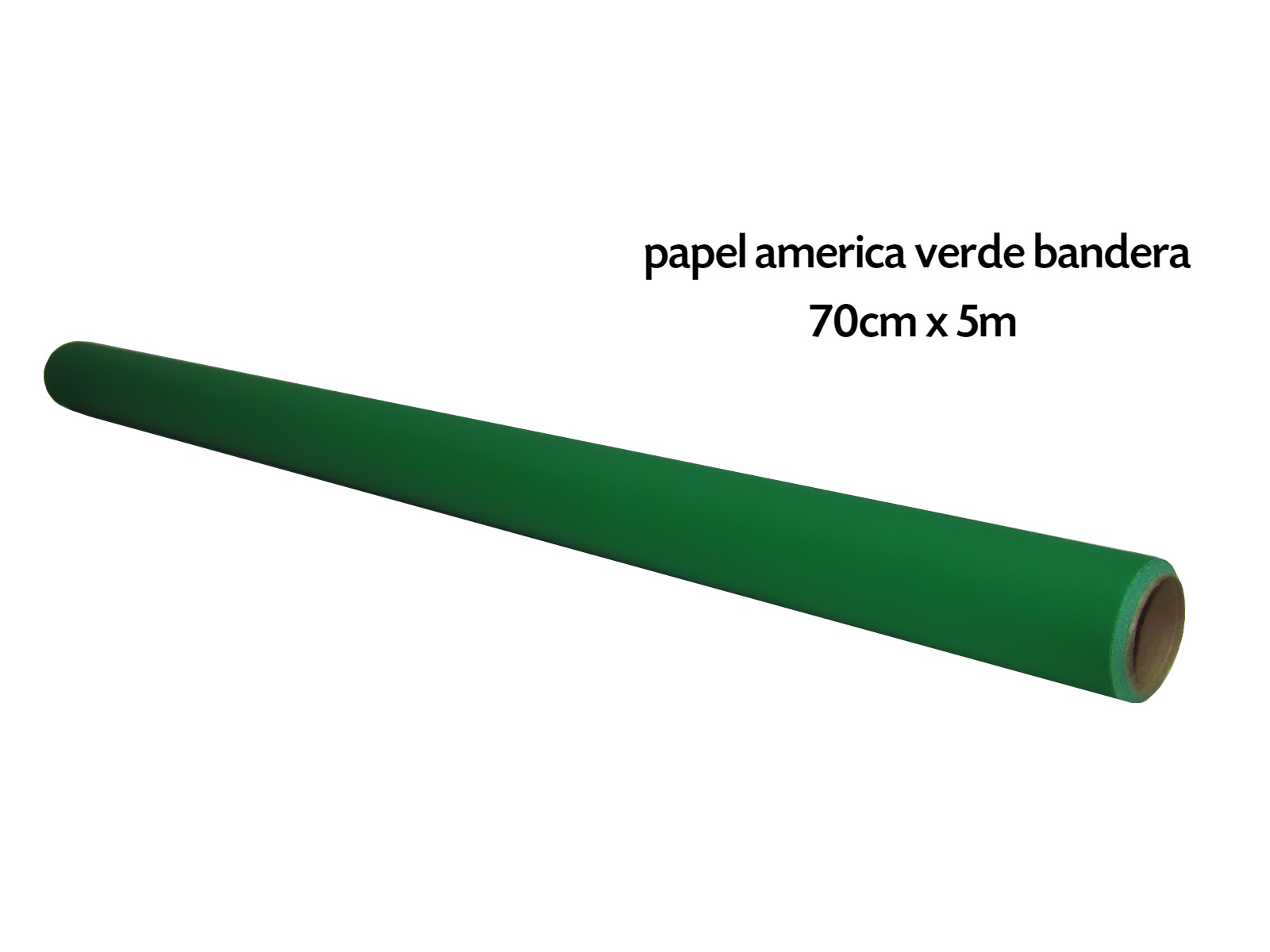 ROLLO PAPEL AMERICA 70X 5 MTS VERDE BANDERA                 