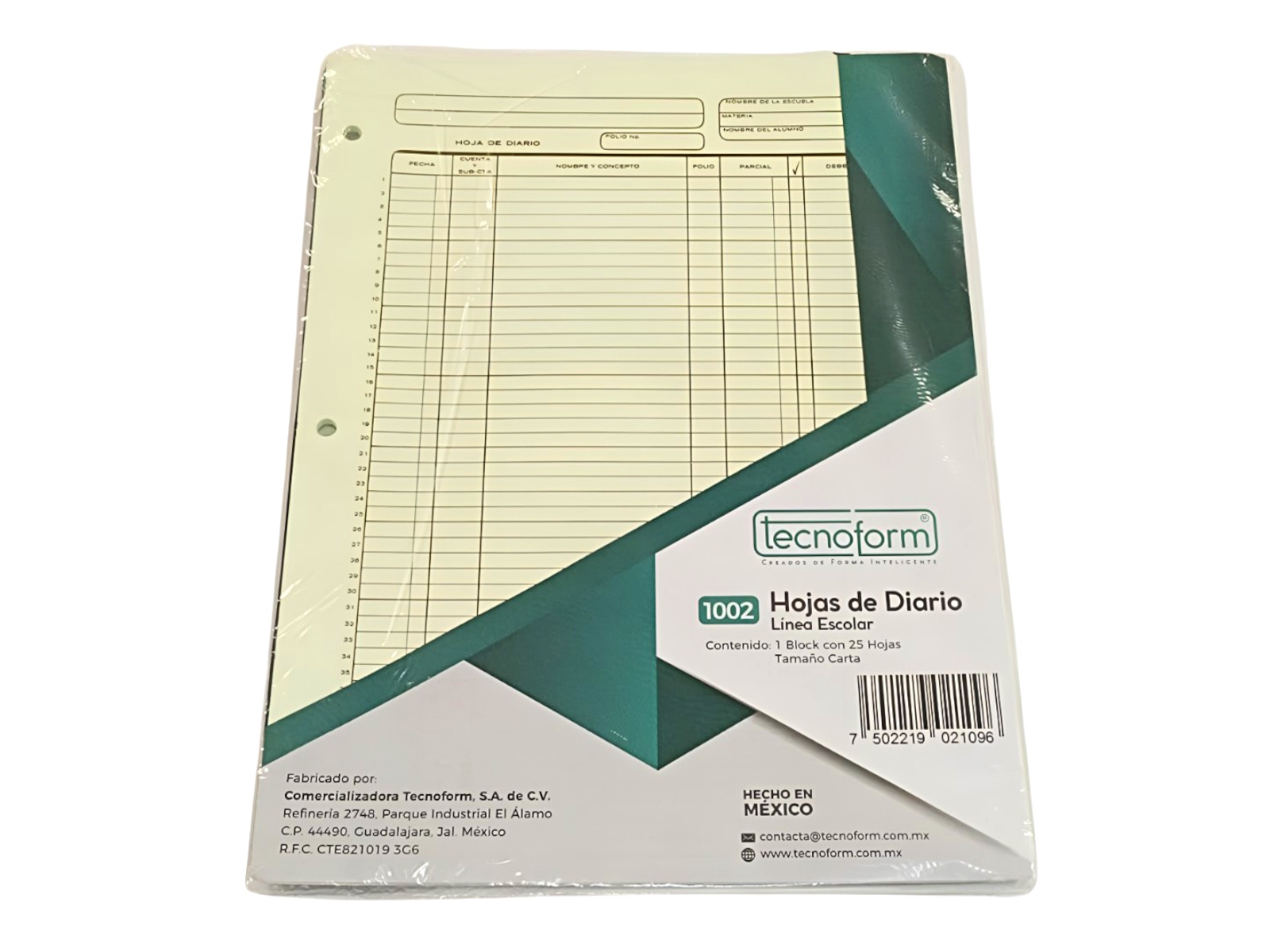 BLOCK TEC 1002 HOJA DE DIARIO ESC 25 HJS                    