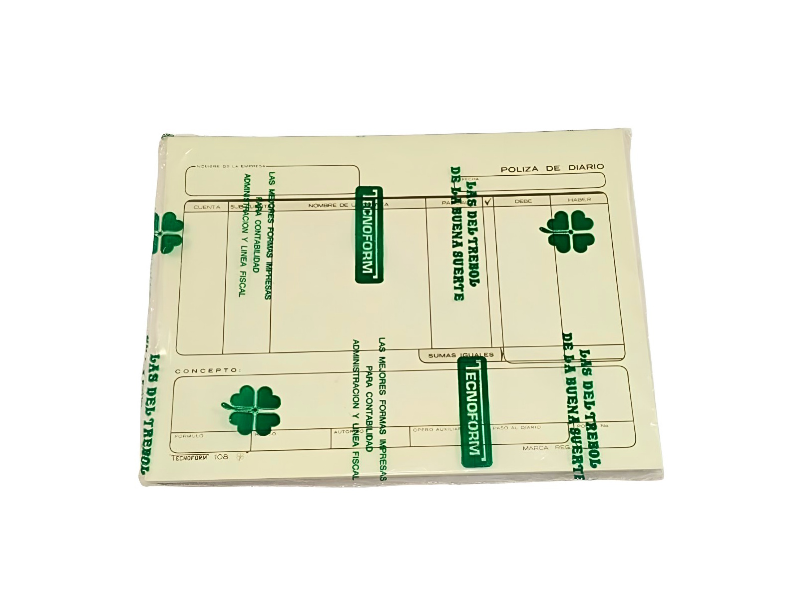 BLOCK TEC 0108 POLIZA DE DIARIO P/MAQ M OF                  