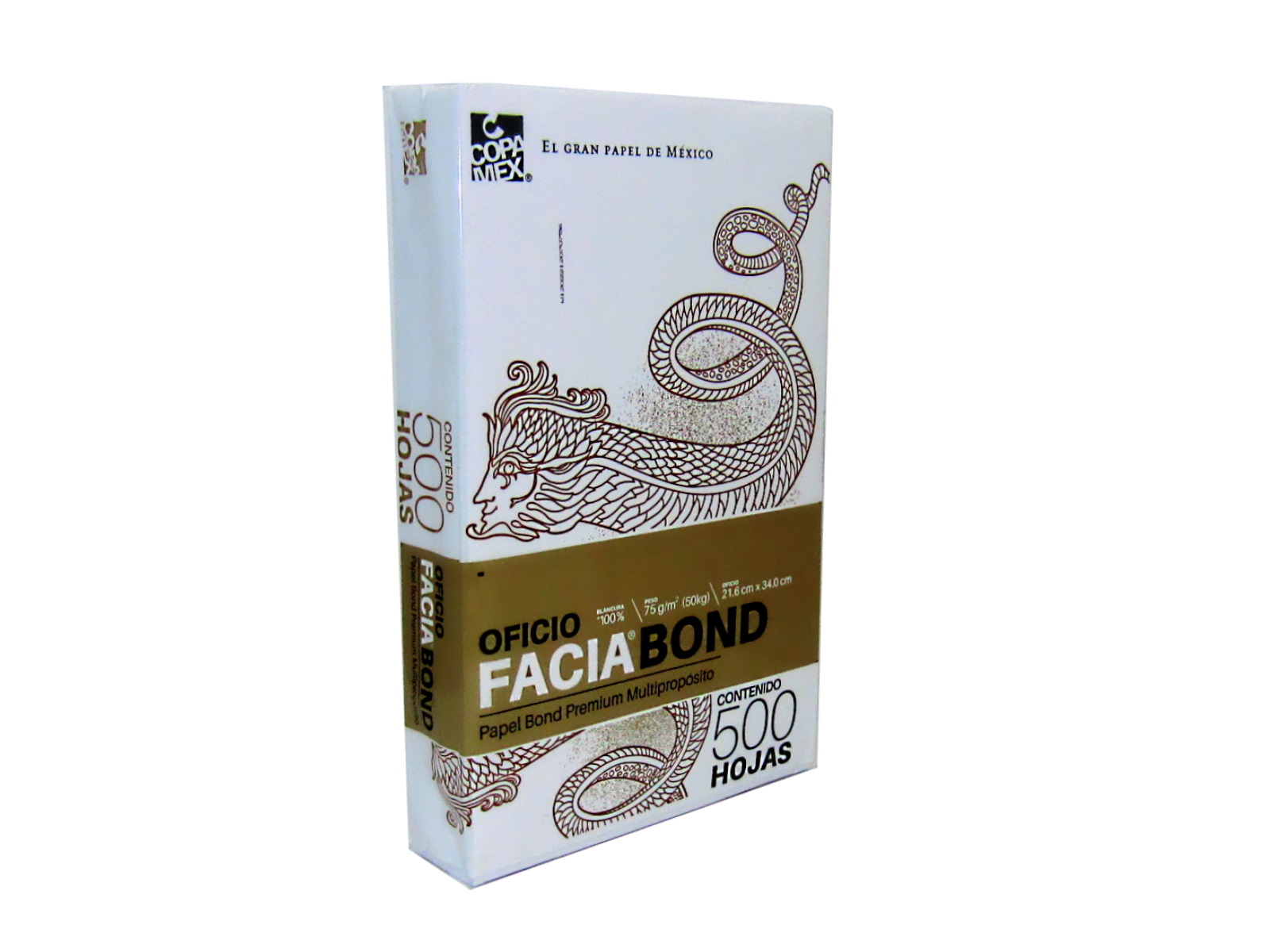 PAPEL FACIA BOND 50K BLANCO T/ OFICIO PAQ C/500 99% BLANCURA