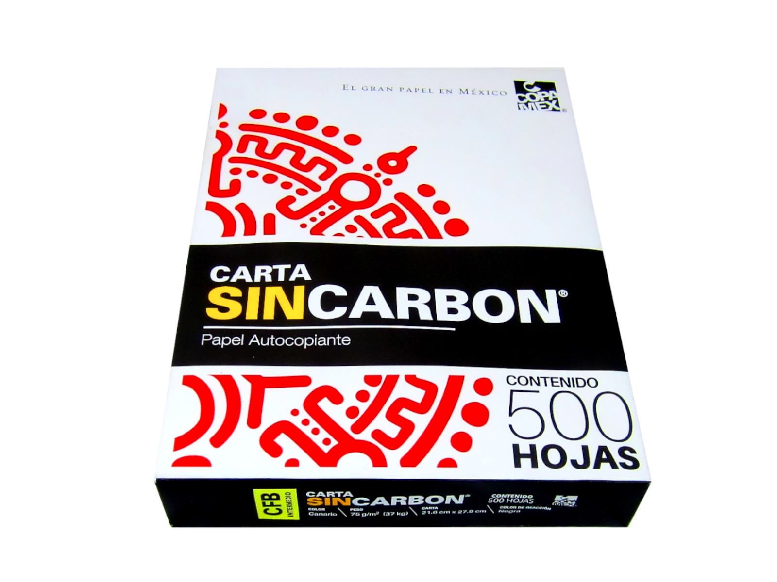 PAPEL AUTOCOPIA CFB 75 GRS. CANARIO T/CTA PAQ C/500         